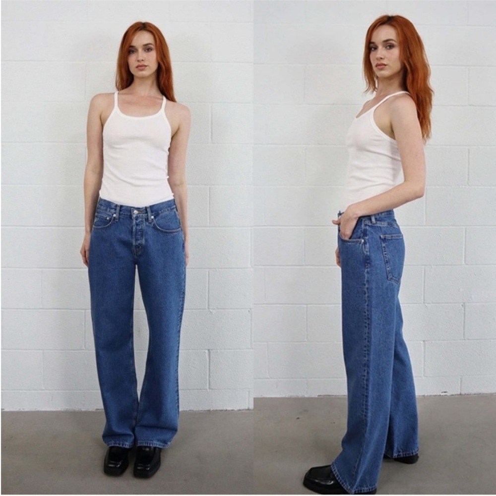 Etica Blue Wide Leg Jeans